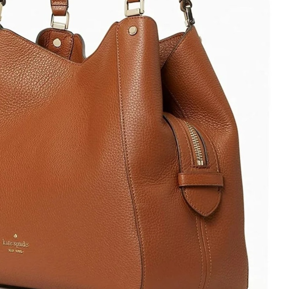 Michael Kors New Brown Leather Shoulder Bag - Picture 6 of 8